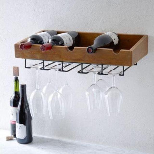 West Elm Rustic Wine Shelf