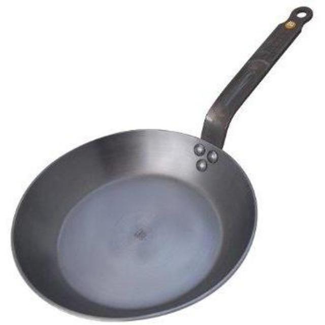 DeBuyer Mineral B Element Iron Frypan, 10.2-Inch Round