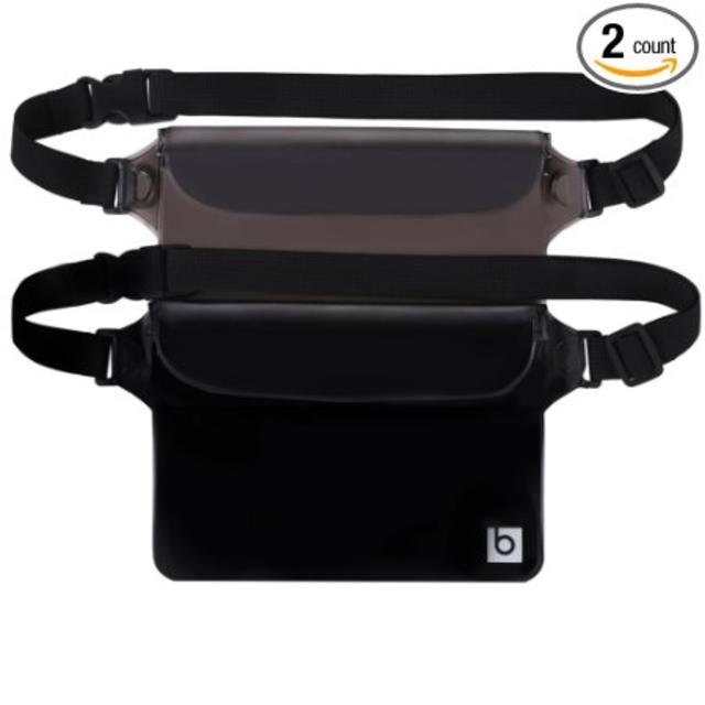 Waterproof Pouch with Waist Strap (2 Pack) | Best Way to Keep Your Phone and Valuables Safe and Dry | Perfect for Boating Swimming Snorkeling Kayaking Beach Pool Water Parks