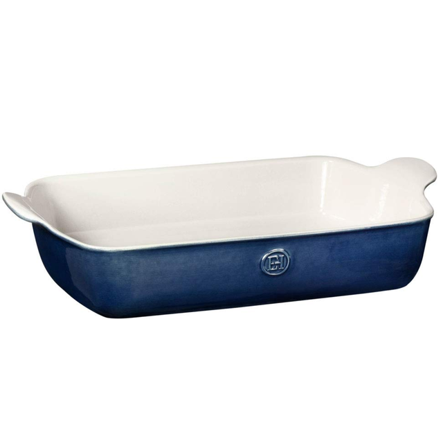 Emile Henry Made In France HR Modern Classics Large Rectangular Baker, 13 x 9", Blue