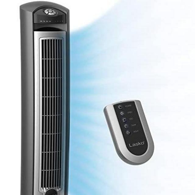 Lasko Portable Electric 42" Oscillating Tower Fan with Nighttime Setting