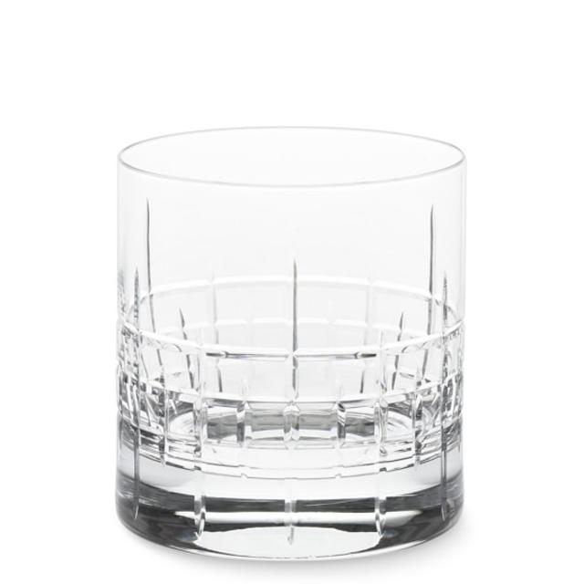 MacLean Cut Crystal Doule Old-Fashioned Glasses, Set of 4