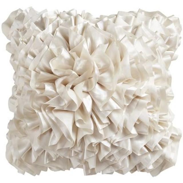 Flounce Ivory Pillow