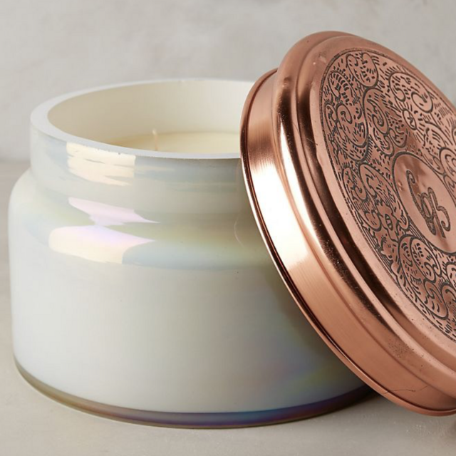 Capri Blue Colossal Mercury Glass Candle