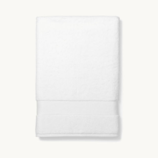 Plush Bath Towel - White