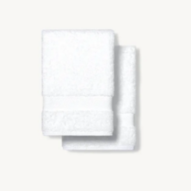 Plush Hand Towels (Pair) - White