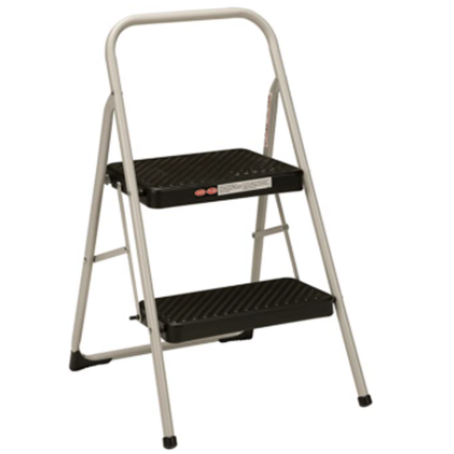 Cosco 2-Step Household Folding Step Stool, Gray