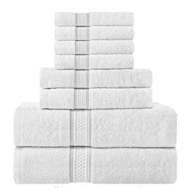 Utopia Towels Towel Set, 2 Bath Towels, 2 Hand Towels, and 4 Washcloths, 600 GSM 100% Premium Ring Spun Cotton Highly Absorbent Towels for Bathroom, Shower Towel, (Pack of 8)
