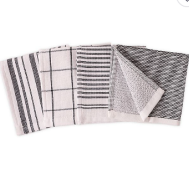 Artisanal Kitchen Supply® Dual Sided Dish Cloths in Black (Set of 4)