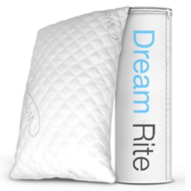 WonderSleep Dream Rite Shredded Hypoallergenic Memory Foam Pillow Series Luxury Adjustable Loft Home Pillow Hotel Collection Grade Washable Removable Cooling Bamboo Derived Rayon Cover- Queen 1 Pack