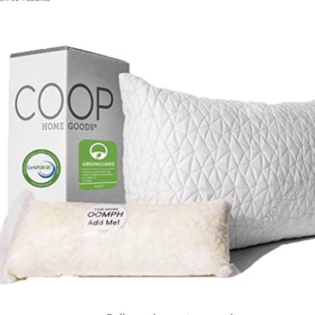 Coop Home Goods - Premium Adjustable Loft Pillow - Hypoallergenic Cross-Cut Memory Foam Fill - Lulltra Washable Cover from Bamboo Derived Rayon - CertiPUR-US/GREENGUARD Gold Certified - King