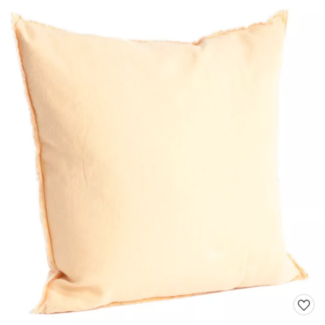 20"x20" Fringed Design Linen Throw Pillow - Saro Lifestyle