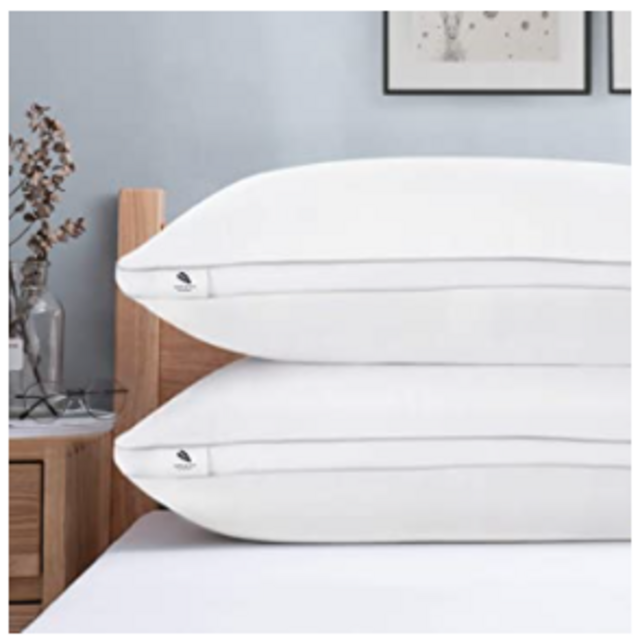 viewstar Queen Pillows for Sleeping, Bed Pillows 2 Pack Hotel Quality Pillow, Down Alternative Hypoallergenic Pillows for Side and Back Sleepers, Soft and Supportive Gusseted Pillow (20x30)