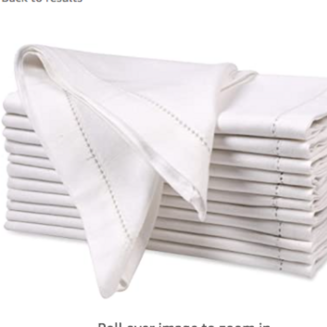 Cloth dinner Napkins With Hemstitched-Flax Cotton - White color,20x20,Wedding Napkins,Cocktails Napkins,Dinner Napkins,Decorative Napkins,Mitered Corners,Machine Washable Dinner Napkins Set of12