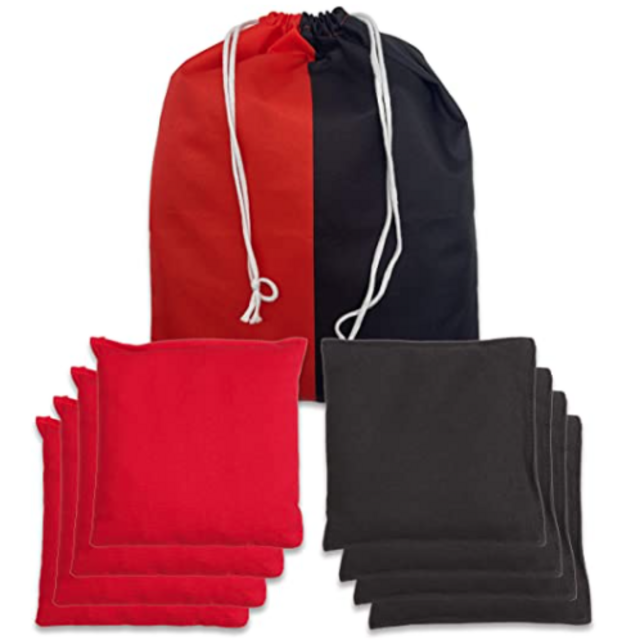 SPORT BEATS Cornhole Bags All Weather Cornhole Bean Bags Set of 8 for Cornhole Toss Games-Regulation Weight & Size-Includes Tote Bags