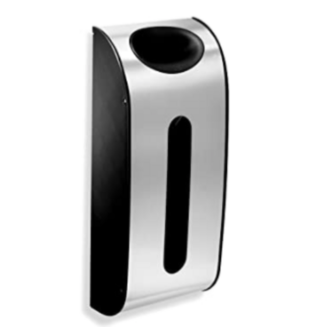 simplehuman Wall Mount Grocery Bag Dispenser, Brushed Stainless Steel