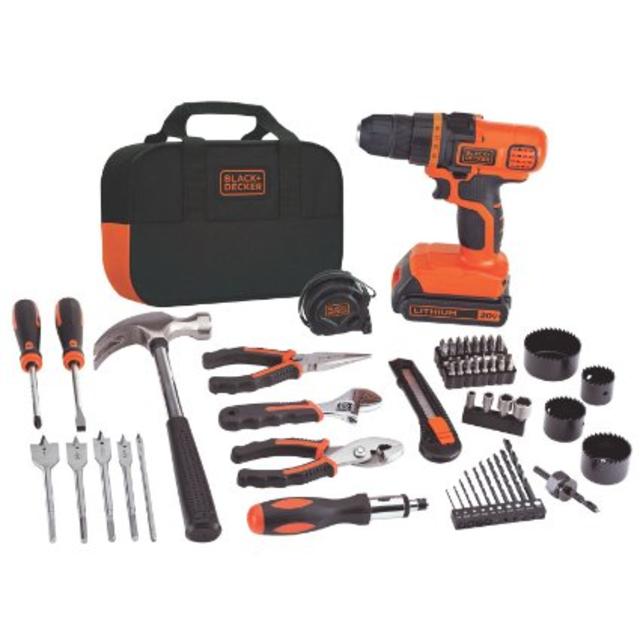 Black & Decker LDX120PK 20-Volt MAX Lithium-Ion Drill and Project Kit