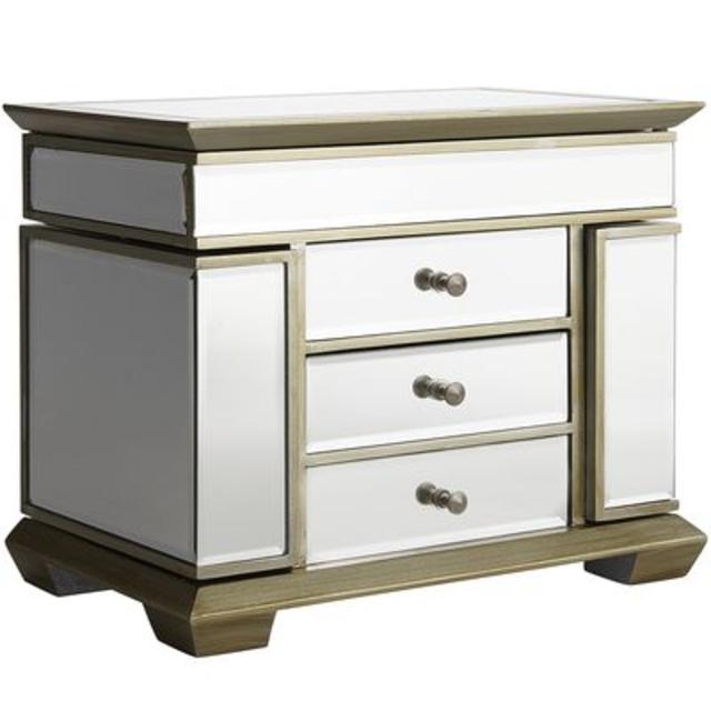 Mirrored Jewelry Box - Champagne
