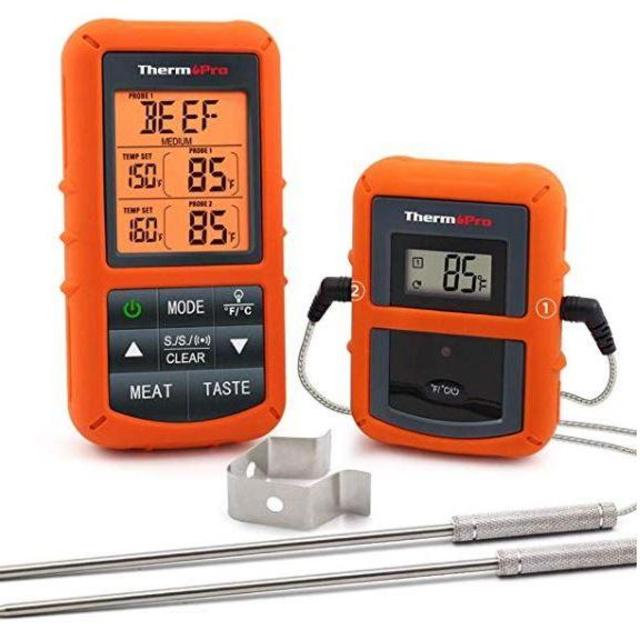 ThermoPro TP20 Wireless Remote Digital Cooking Food Meat Thermometer with Dual Probe for Smoker Grill BBQ Thermometer