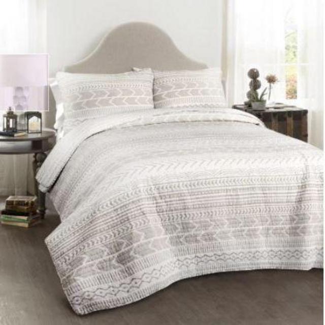 Tidwell 100% Cotton Reversible Scandinavian 3 Piece Quilt Set