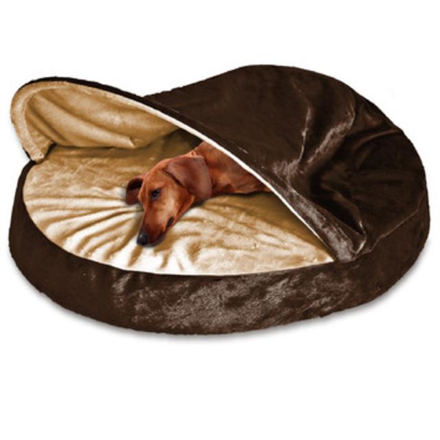 Microvelvet Snuggly Dog Cave Bed Hooded (Size L)