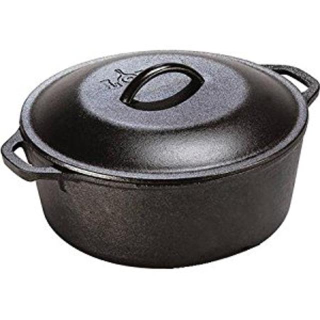 Lodge Logic Black 7 Quart Cast Iron Dutch Oven