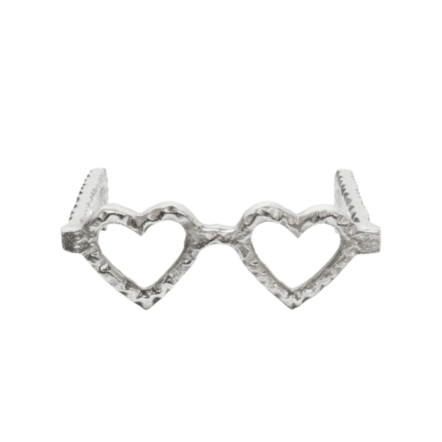 Vintage Heart Shaped Glasses - Tabletop Decor