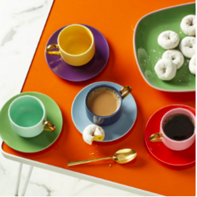 kate spade new york Make It Pop 8-Piece Cup & Saucer Set