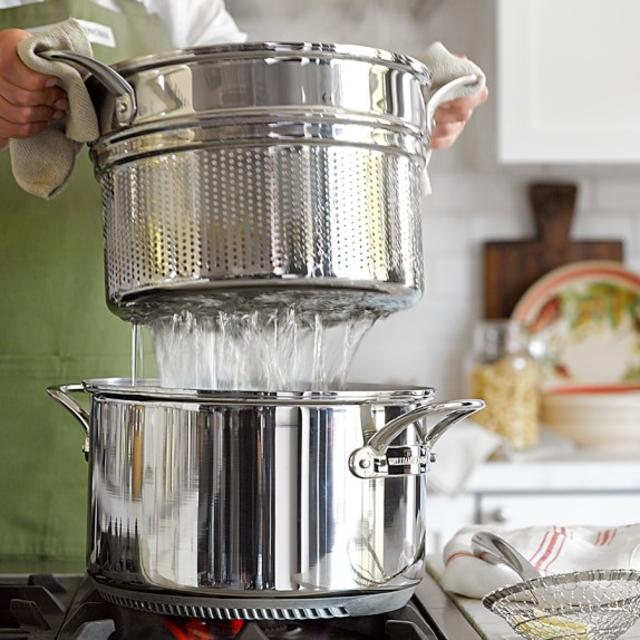 Williams-Sonoma Stainless-Steel Multipot with Pasta Insert, 8 Qt.
