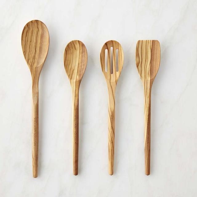 Williams-Sonoma Olivewood Spoons, Set of 4