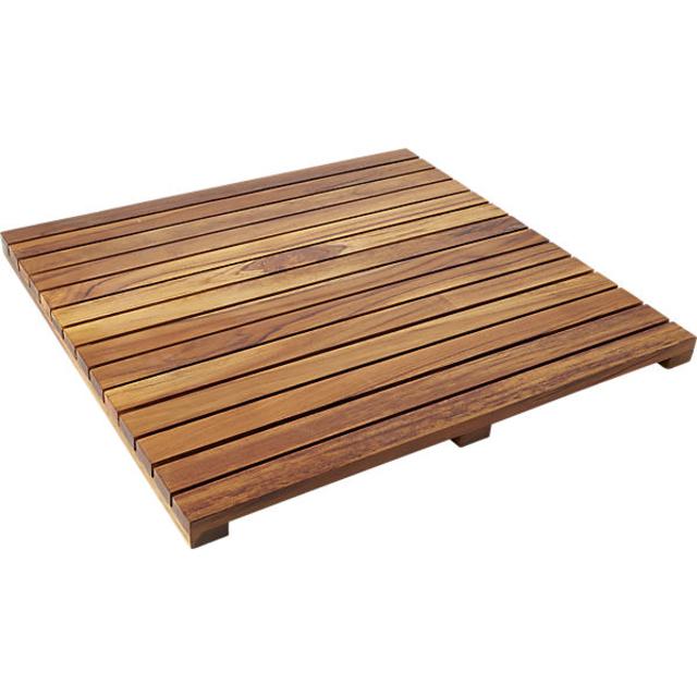 teak bath mat