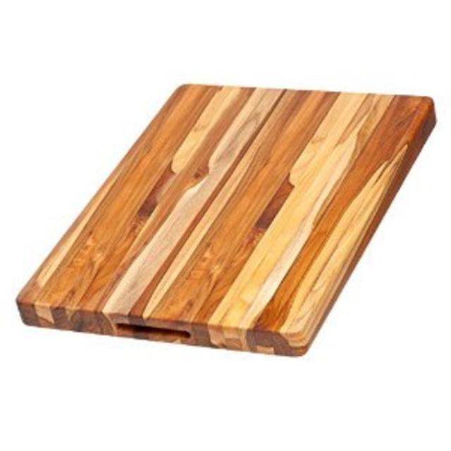 Teak Cutting Board - Rectangle Carving Board With Hand Grip (20 x 15 x 1.5 in.) - By Teakhaus