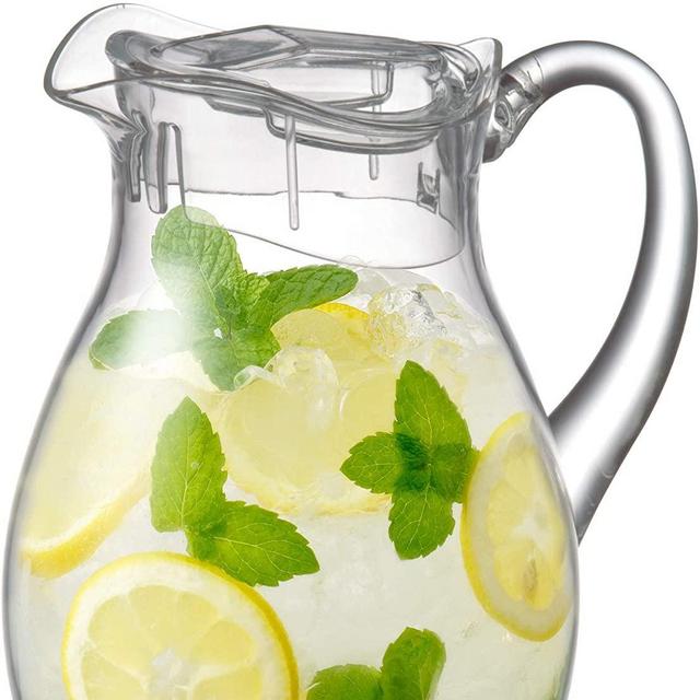Amazing Abby - Bubbly - Acrylic Pitcher (72 oz), Clear Plastic Pitcher, BPA-Free and Shatter-Proof, Great for Iced Tea, Sangria, Lemonade, and More