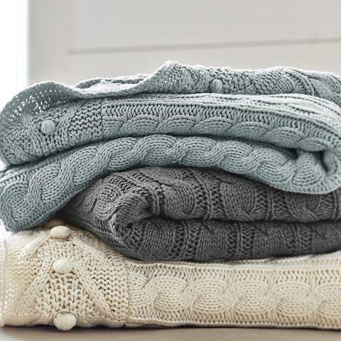 Cable Knit Throw