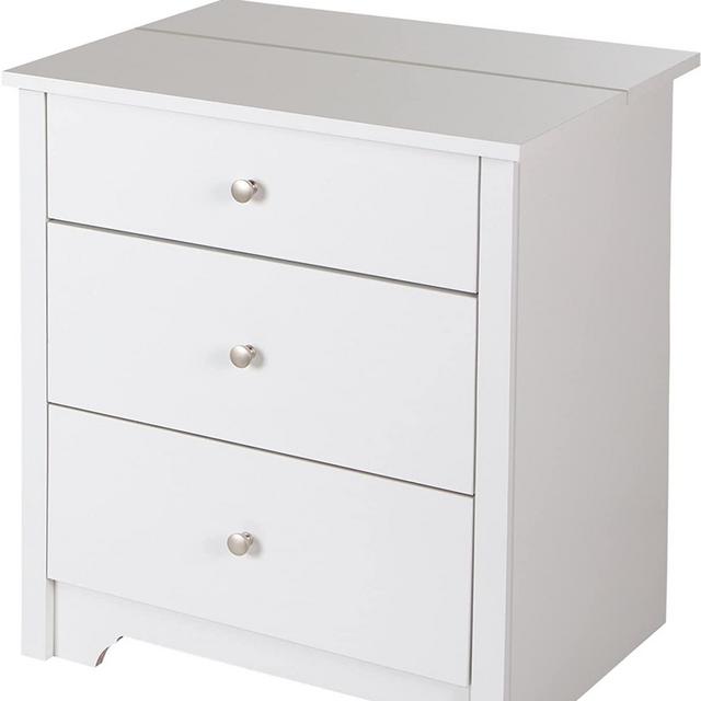 White bedside table stands