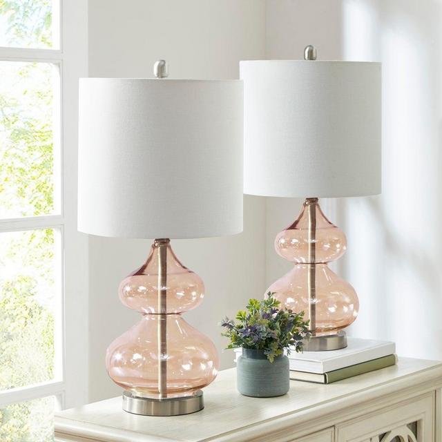 Ellipse Gold Table Lamps (Set of 2) by 510 Design - Rose Gold
