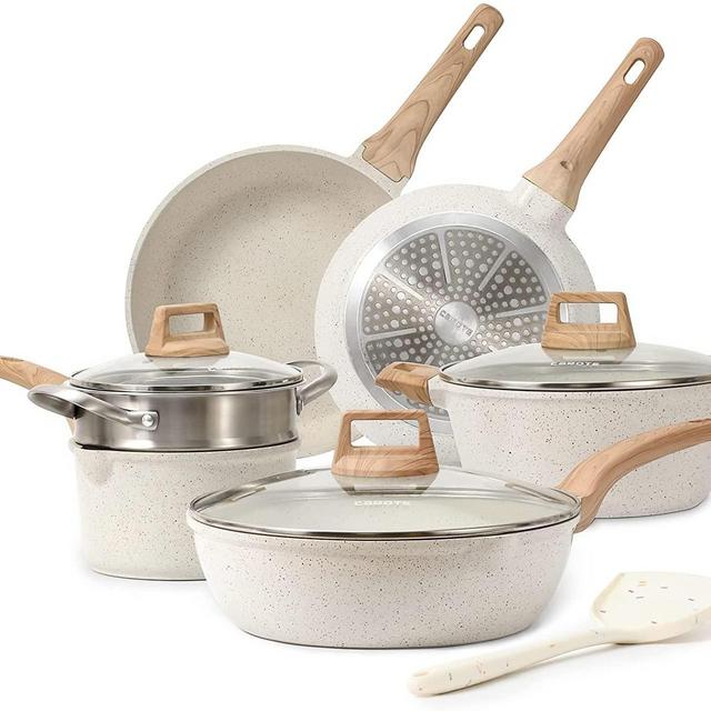 White Granite Cookware Set