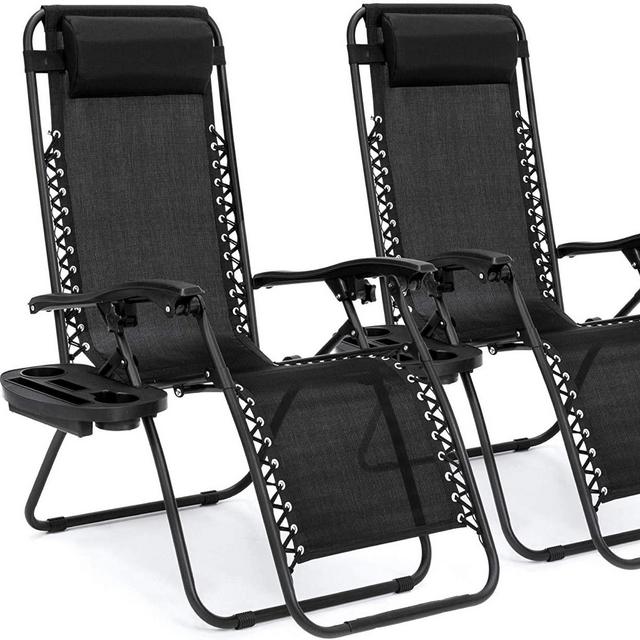 Set of 2 zero gravity reclining chairs
