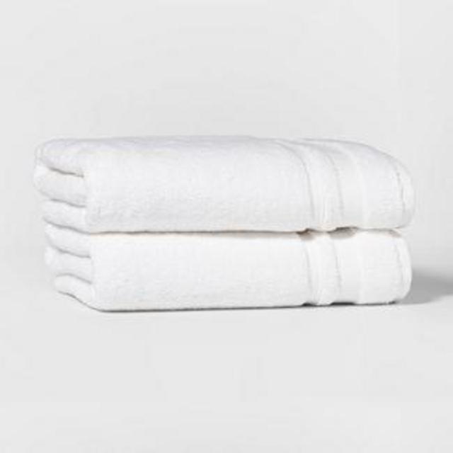 2 pc Performance Bath Towel Set - Threshold™ in white