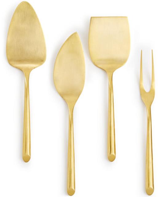 Hotel Collection 18/0 Stainless Steel 4-Pc. Gold-Tone Cheese Serving Set, Only at Macy's