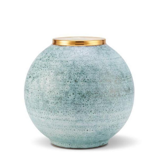 Aerin Calinda Round Vase - Blue Grotto