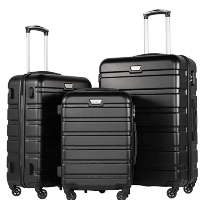 COOLIFE Luggage 3 Piece Set Suitcase Spinner Hardshell Lightweight TSA Lock 4 Piece Set