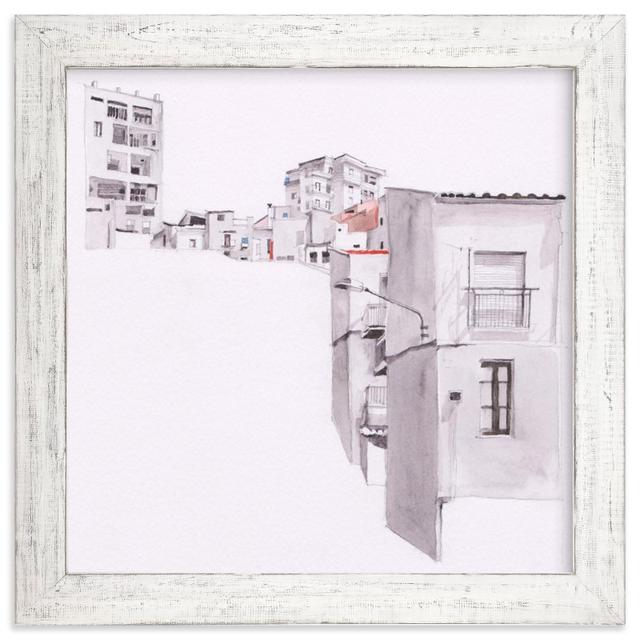 Sicily - 8"x8" print - black premium wood frame - standard paper and framing