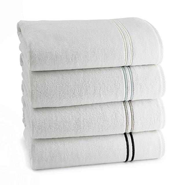 Kassatex Baratta Washcloth in White/Sea Foam