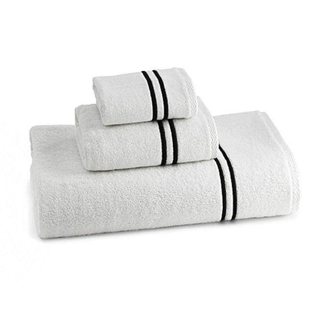 Kassatex Baratta Washcloth in White/Black