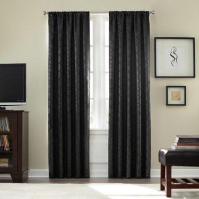 Athena Rod Pocket Blackout Window Curtain Panel 84 inch