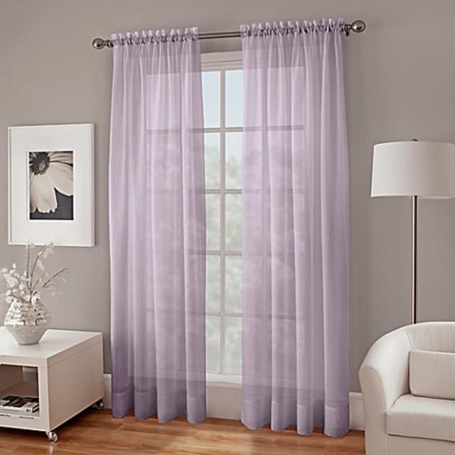 Crushed Voile Sheer Window Curtain Panel 84 inch