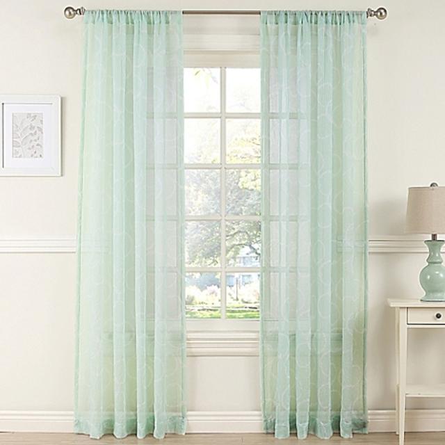 Daydreamer 84-Inch Sheer Window Curtain Panel in Mint