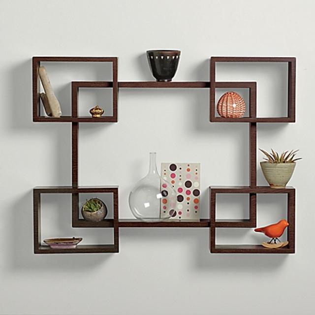 Real Simple® 5-Piece Interlocking Decorative Rectangle Shelf Set in Espresso