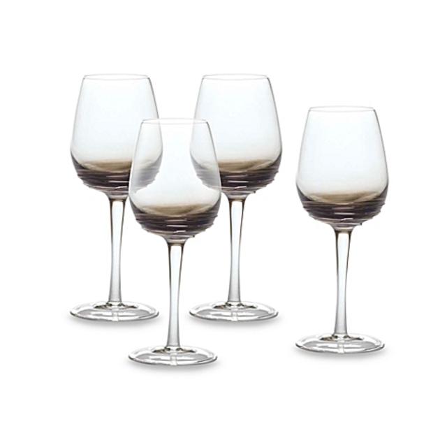 Mikasa® Swirl White Wine Glasses in Smoke (Set of 4)